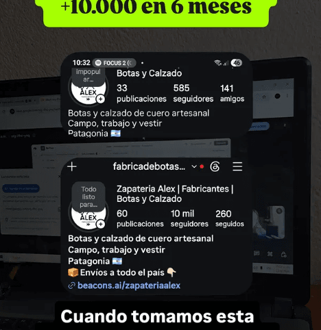seguidores en 6 meses